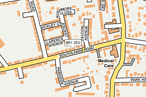 BR1 2EG map - OS OpenMap – Local (Ordnance Survey)