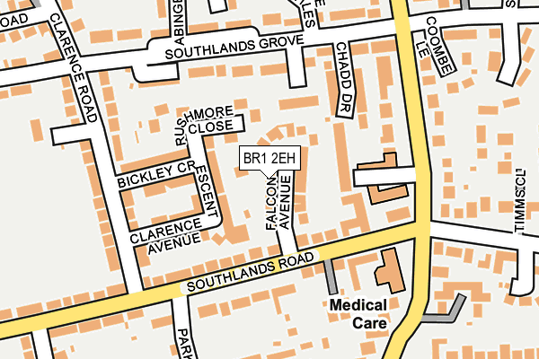 BR1 2EH map - OS OpenMap – Local (Ordnance Survey)