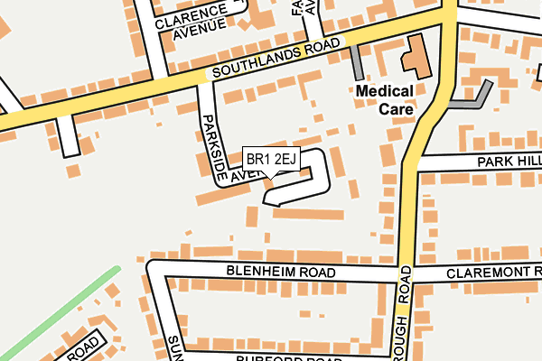 BR1 2EJ map - OS OpenMap – Local (Ordnance Survey)