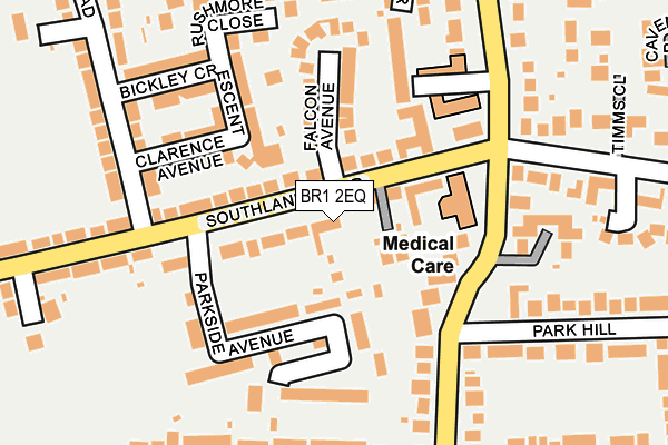 BR1 2EQ map - OS OpenMap – Local (Ordnance Survey)