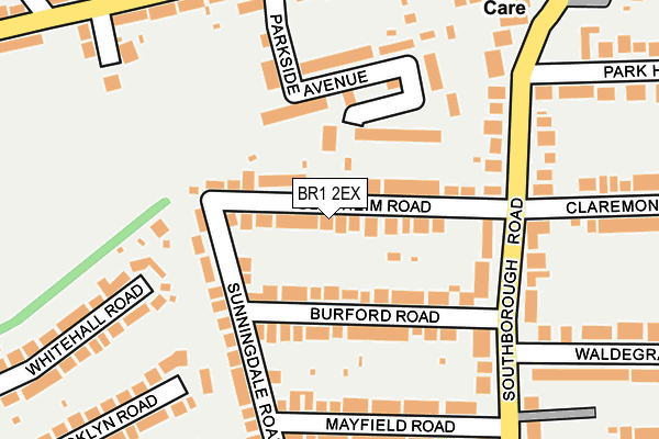 BR1 2EX map - OS OpenMap – Local (Ordnance Survey)