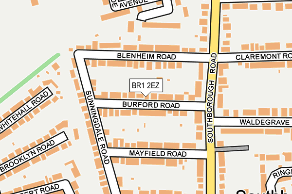 BR1 2EZ map - OS OpenMap – Local (Ordnance Survey)