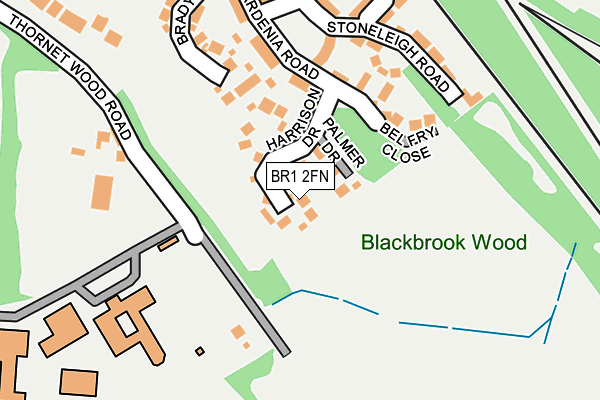 BR1 2FN map - OS OpenMap – Local (Ordnance Survey)