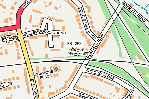 BR1 2FX map - OS OpenMap – Local (Ordnance Survey)
