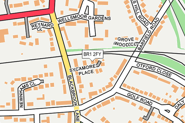 BR1 2FY map - OS OpenMap – Local (Ordnance Survey)