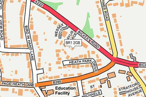 BR1 2GB map - OS OpenMap – Local (Ordnance Survey)