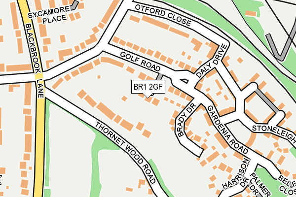 BR1 2GF map - OS OpenMap – Local (Ordnance Survey)