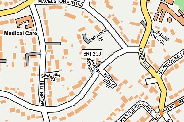 BR1 2GJ map - OS OpenMap – Local (Ordnance Survey)