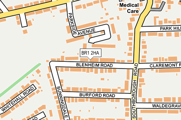 BR1 2HA map - OS OpenMap – Local (Ordnance Survey)