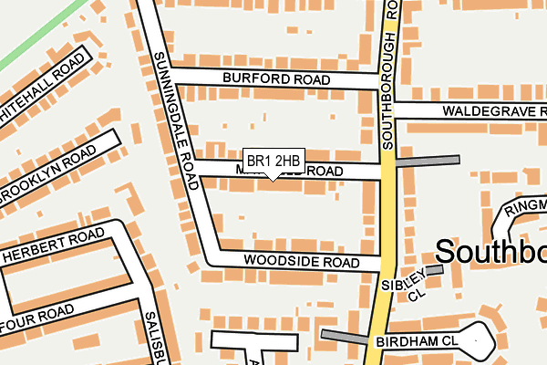 BR1 2HB map - OS OpenMap – Local (Ordnance Survey)