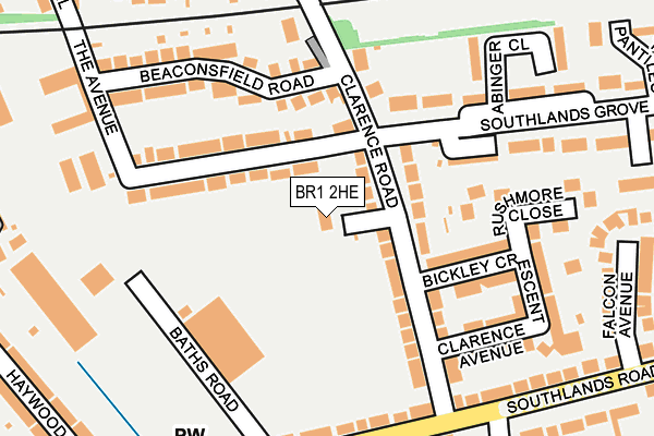 BR1 2HE map - OS OpenMap – Local (Ordnance Survey)