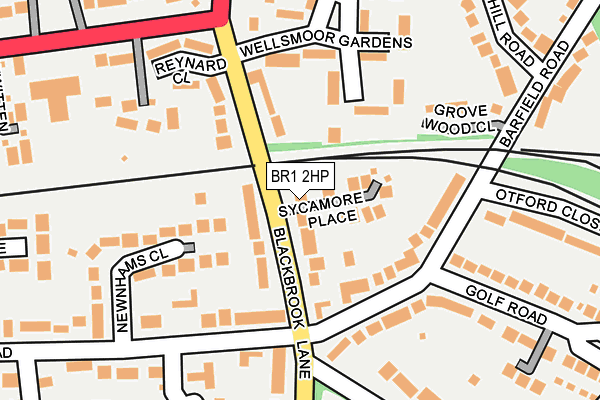 BR1 2HP map - OS OpenMap – Local (Ordnance Survey)