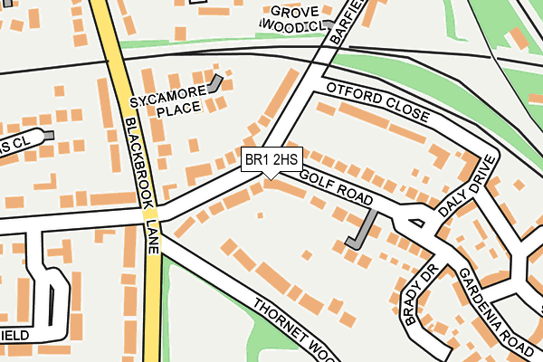 BR1 2HS map - OS OpenMap – Local (Ordnance Survey)