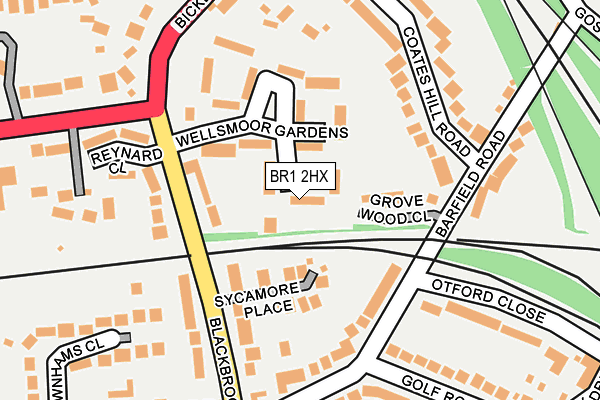 BR1 2HX map - OS OpenMap – Local (Ordnance Survey)