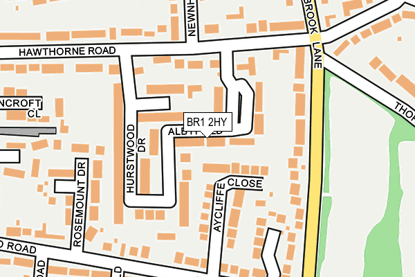 BR1 2HY map - OS OpenMap – Local (Ordnance Survey)