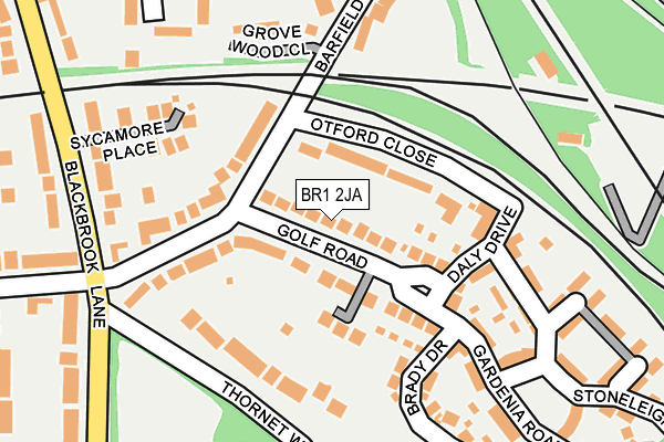 BR1 2JA map - OS OpenMap – Local (Ordnance Survey)