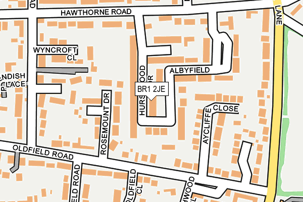 BR1 2JE map - OS OpenMap – Local (Ordnance Survey)