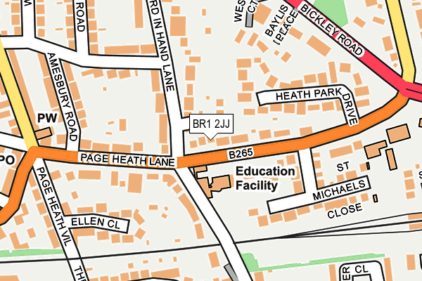 BR1 2JJ map - OS OpenMap – Local (Ordnance Survey)