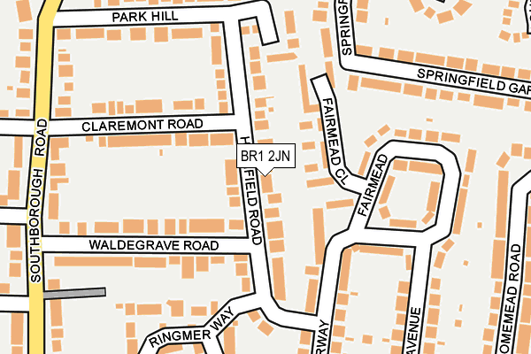 BR1 2JN map - OS OpenMap – Local (Ordnance Survey)