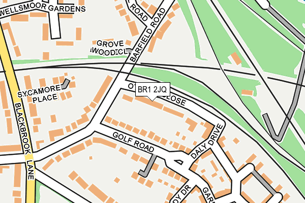 BR1 2JQ map - OS OpenMap – Local (Ordnance Survey)