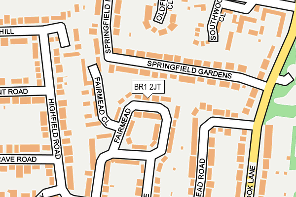 BR1 2JT map - OS OpenMap – Local (Ordnance Survey)