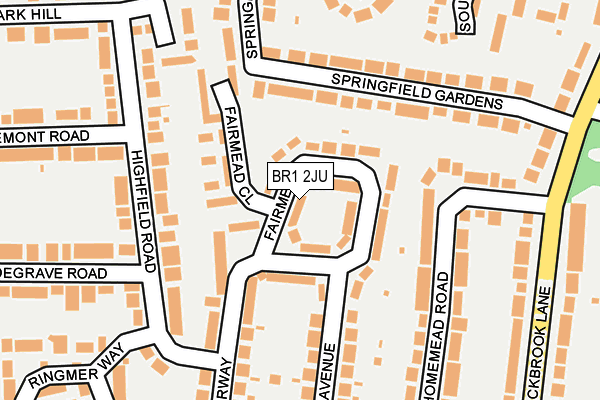 BR1 2JU map - OS OpenMap – Local (Ordnance Survey)