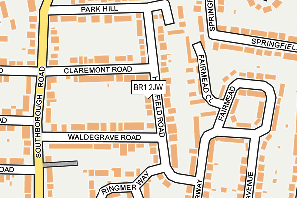 BR1 2JW map - OS OpenMap – Local (Ordnance Survey)