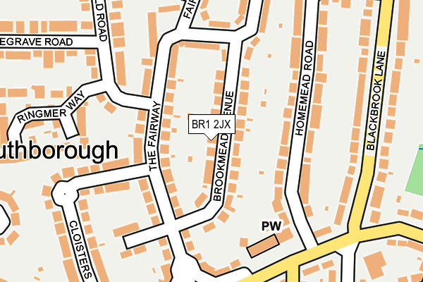 BR1 2JX map - OS OpenMap – Local (Ordnance Survey)