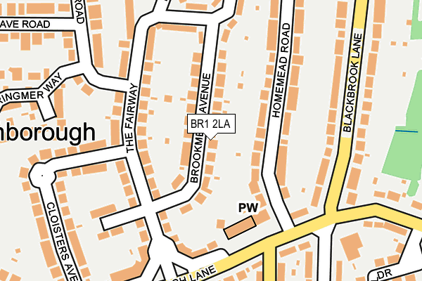BR1 2LA map - OS OpenMap – Local (Ordnance Survey)