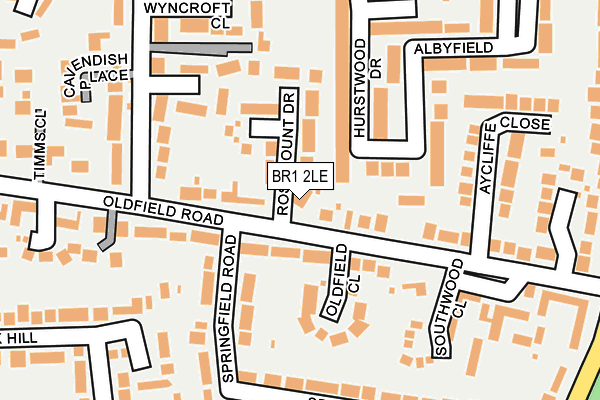 BR1 2LE map - OS OpenMap – Local (Ordnance Survey)
