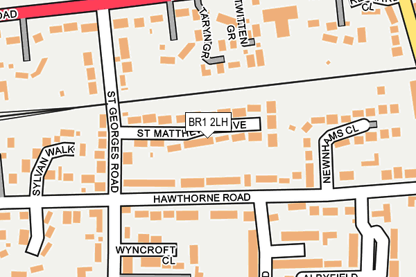 BR1 2LH map - OS OpenMap – Local (Ordnance Survey)