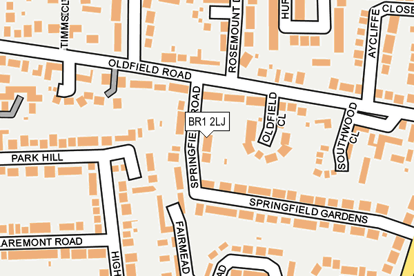 BR1 2LJ map - OS OpenMap – Local (Ordnance Survey)