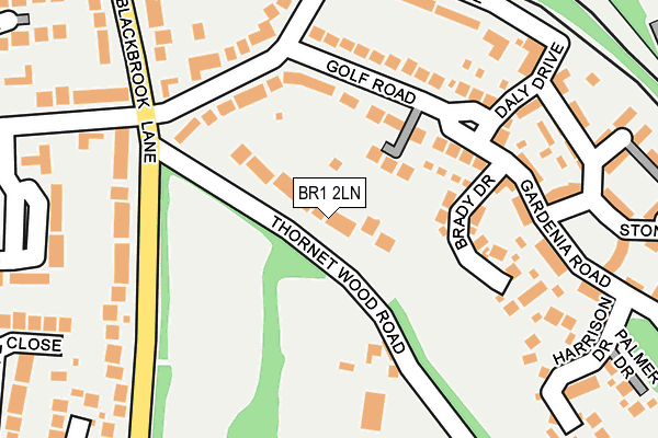 BR1 2LN map - OS OpenMap – Local (Ordnance Survey)