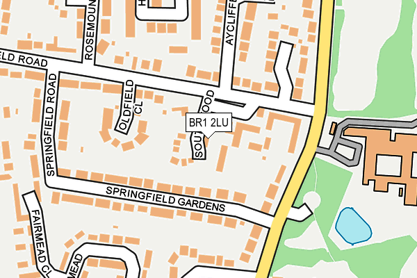 BR1 2LU map - OS OpenMap – Local (Ordnance Survey)