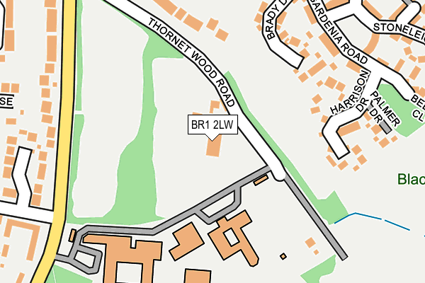 BR1 2LW map - OS OpenMap – Local (Ordnance Survey)