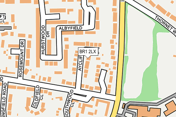 BR1 2LX map - OS OpenMap – Local (Ordnance Survey)