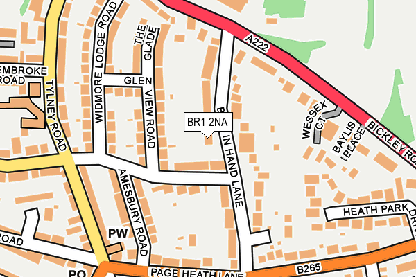 BR1 2NA map - OS OpenMap – Local (Ordnance Survey)