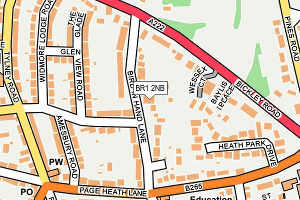 BR1 2NB map - OS OpenMap – Local (Ordnance Survey)