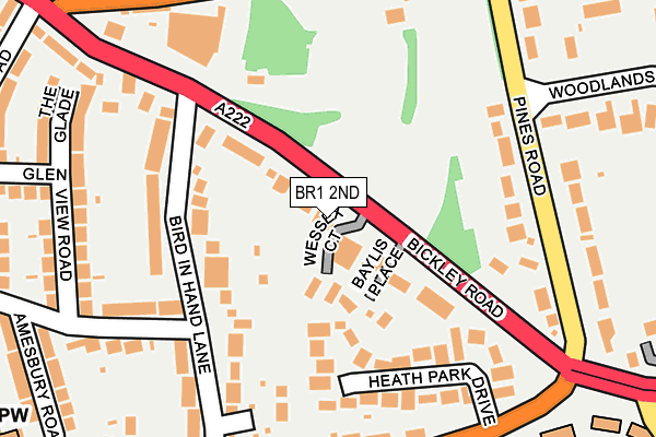 BR1 2ND map - OS OpenMap – Local (Ordnance Survey)