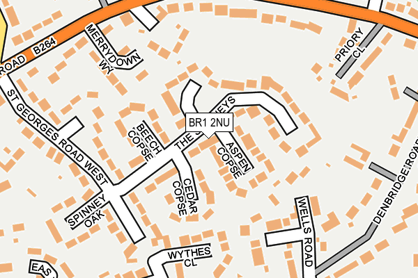 BR1 2NU map - OS OpenMap – Local (Ordnance Survey)