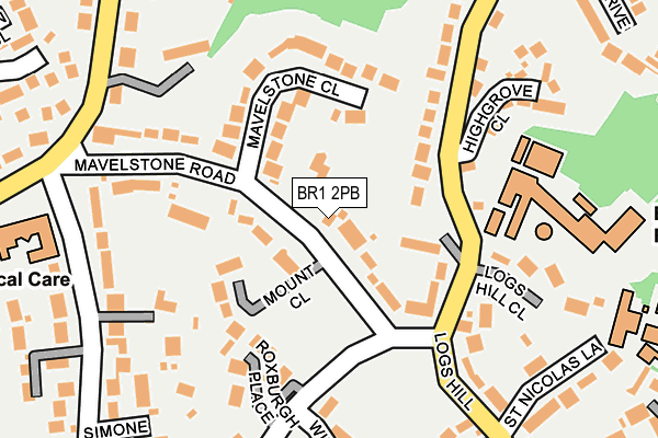 BR1 2PB map - OS OpenMap – Local (Ordnance Survey)