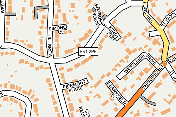 BR1 2PF map - OS OpenMap – Local (Ordnance Survey)