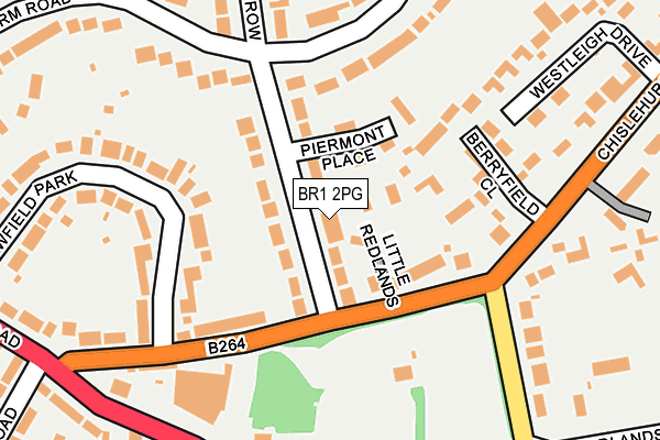 BR1 2PG map - OS OpenMap – Local (Ordnance Survey)