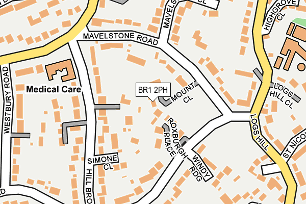 BR1 2PH map - OS OpenMap – Local (Ordnance Survey)