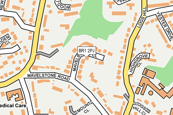 BR1 2PJ map - OS OpenMap – Local (Ordnance Survey)