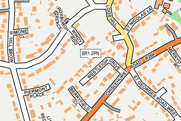 BR1 2PN map - OS OpenMap – Local (Ordnance Survey)