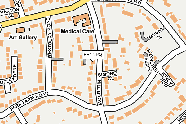 BR1 2PQ map - OS OpenMap – Local (Ordnance Survey)