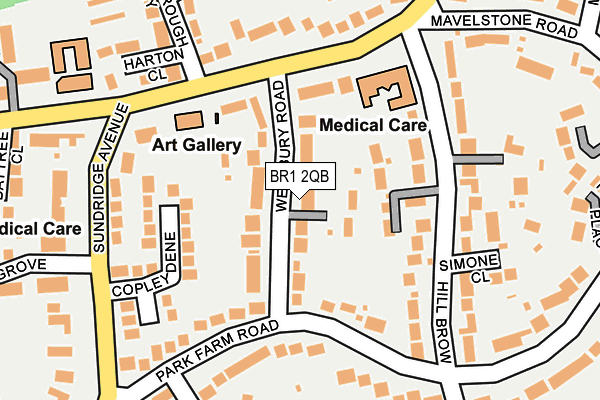 BR1 2QB map - OS OpenMap – Local (Ordnance Survey)