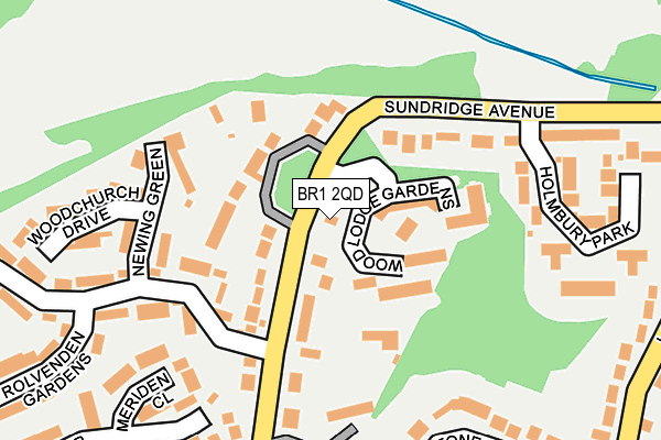 BR1 2QD map - OS OpenMap – Local (Ordnance Survey)