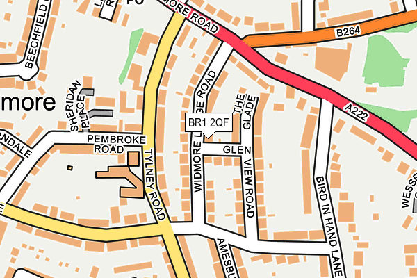 BR1 2QF map - OS OpenMap – Local (Ordnance Survey)
